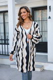 Printed Open Front Pocketed Cardigan - Trendsi - Flyclothing LLC