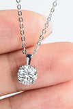 925 Sterling Silver 1 Carat Moissanite Chain-Link Necklace - Trendsi - Flyclothing LLC