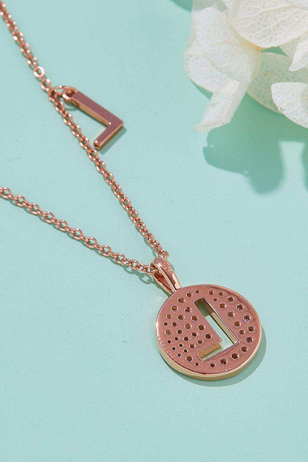 Moissanite K to T Pendant Necklace - Trendsi - Flyclothing LLC