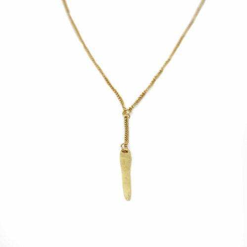 Cone Pendant Goldtone Neckace - Asha Handicrafts - Flyclothing LLC