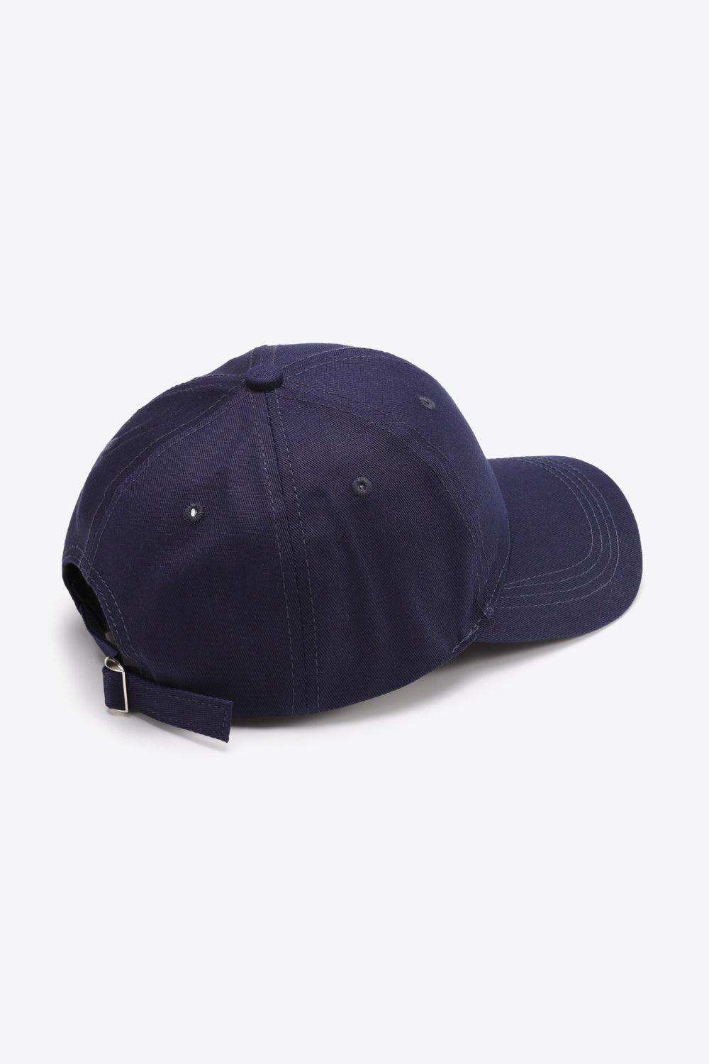 Plain Adjustable Cotton Baseball Cap - Trendsi - Flyclothing LLC