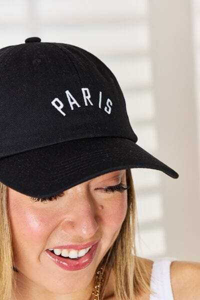 Zenana PARIS Embroidered Baseball Cap - Trendsi - Flyclothing LLC