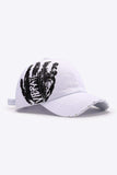 VIBRA Graphic Distressed Adjustable Baseball Cap - Trendsi - Flyclothing LLC