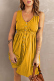 Sleeveless Button Down Mini Dress - Trendsi - Flyclothing LLC