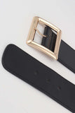 Rectangle Buckle Elastic Wide Belt - Trendsi - Flyclothing LLC