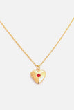 Zircon Heart Shape 14K Gold-Plated Pendant Necklace - Trendsi - Flyclothing LLC