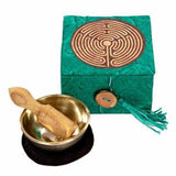 Mini Meditation Bowl Box: 2in Garden Labyrinth - dZi - Flyclothing LLC