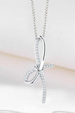 Zircon Bow Pendant Necklace - Trendsi - Flyclothing LLC