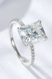4 Carat Moissanite 4-Prong Side Stone Ring - Trendsi - Flyclothing LLC