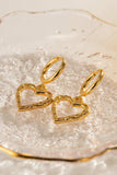 Heart Stainless Steel Drop Earrings - Trendsi - Flyclothing LLC