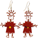 Dancing Girl Santa Earrings - Creative Alternatives - Creative Alternatives - Flyclothing LLC