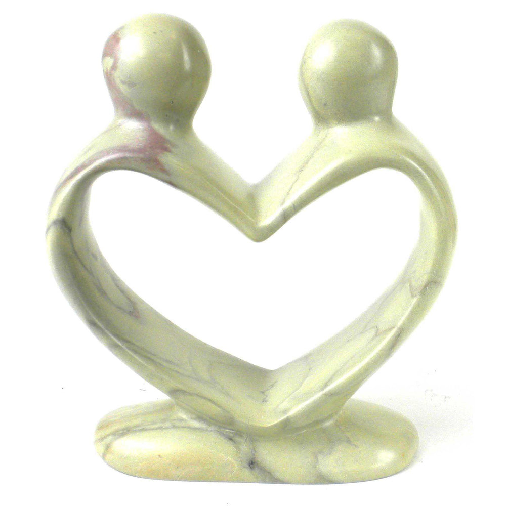Soapstone Lovers Heart Natural - 6 Inch - SMOLArt - Flyclothing LLC