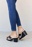Weeboo Cherish The Moments Contrast Platform Sandals in Black - Trendsi - Flyclothing LLC