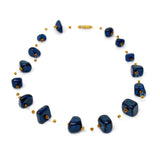 Floating Stone & Maasai Bead Necklace, Navy - Jedando - Flyclothing LLC