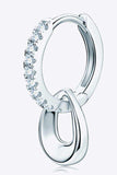 925 Sterling Silver Moissanite Double Hoop Earrings - Trendsi - Flyclothing LLC
