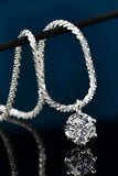1 Carat Moissanite 925 Sterling Silver Necklace - Trendsi - Flyclothing LLC