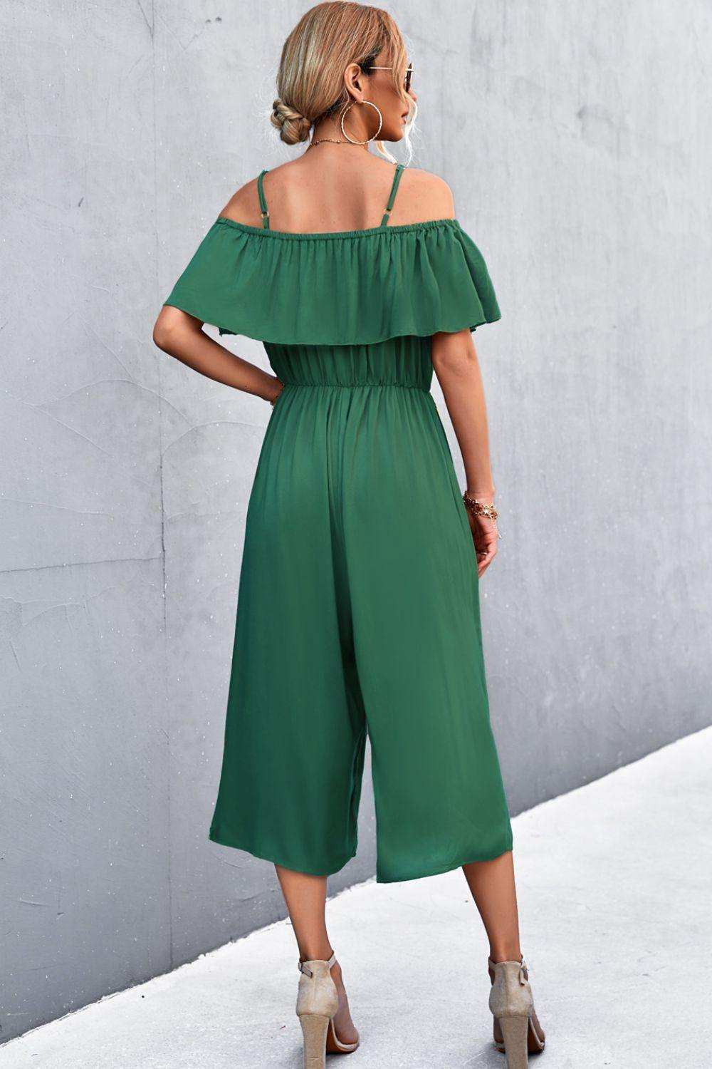 Spaghetti Strap Layered Jumpsuit - Trendsi - Flyclothing LLC