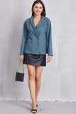 Pocketed Button Up Denim Jacket - Trendsi - Flyclothing LLC