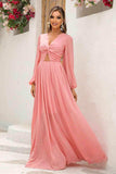 Twist Front Cutout Long Sleeve Dress - Trendsi - Flyclothing LLC