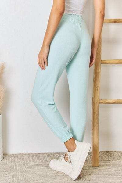 RISEN Full Size Drawstring Ultra Soft Knit Jogger - Trendsi - Flyclothing LLC