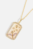 Rhinestone Constellation Pendant Copper Necklace - Trendsi - Flyclothing LLC