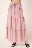Mittoshop Drawstring High Waist Frill Skirt - Trendsi - Flyclothing LLC