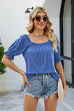 Short Flounce Sleeve Top - Trendsi - Flyclothing LLC