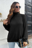 Turtleneck Rib-Knit Sweater - Trendsi - Flyclothing LLC