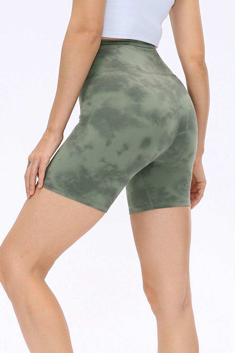 Wide Waistband Sports Shorts - Trendsi - Flyclothing LLC