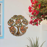 Autumn Spiral Tree of Life Haitian Steel Drum Wall Art - Haitian Artisans - Flyclothing LLC