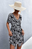 Printed Button down Pocketed Dress - Trendsi - Flyclothing LLC