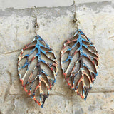Leaf Shape Wooden Dangle Earrings - Trendsi - Flyclothing LLC