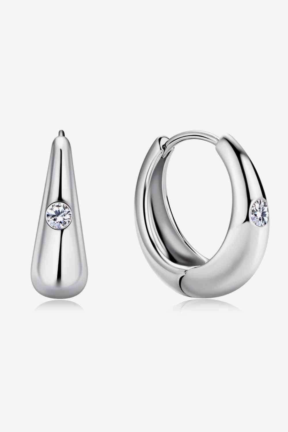 Moissanite 925 Sterling Silver Earrings - Trendsi - Flyclothing LLC