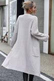 Dropped Shoulder Long Sleeve Cardigan with Pocket - Trendsi - Flyclothing LLC