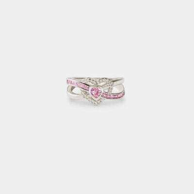 Heart Shape Zircon 925 Sterling Silver Ring - Trendsi - Flyclothing LLC