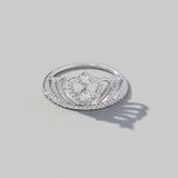 Crown Shape Zircon 925 Sterling Silver Ring - Trendsi - Flyclothing LLC