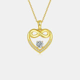 Moissanite 925 Sterling Silver Heart Necklace - Trendsi - Flyclothing LLC