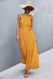 Printed Sleeveless Tie Waist Maxi Dress - Trendsi - Flyclothing LLC