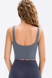 Cropped Scoop Neck Active Tank Top - Trendsi - Flyclothing LLC