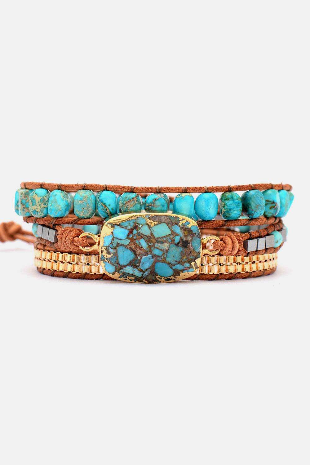 Handmade Natural Stone Copper Bracelet - Trendsi - Flyclothing LLC