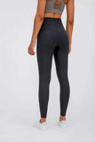 Feel Like Skin Elastic Waistband Yoga Leggings - Trendsi - Flyclothing LLC