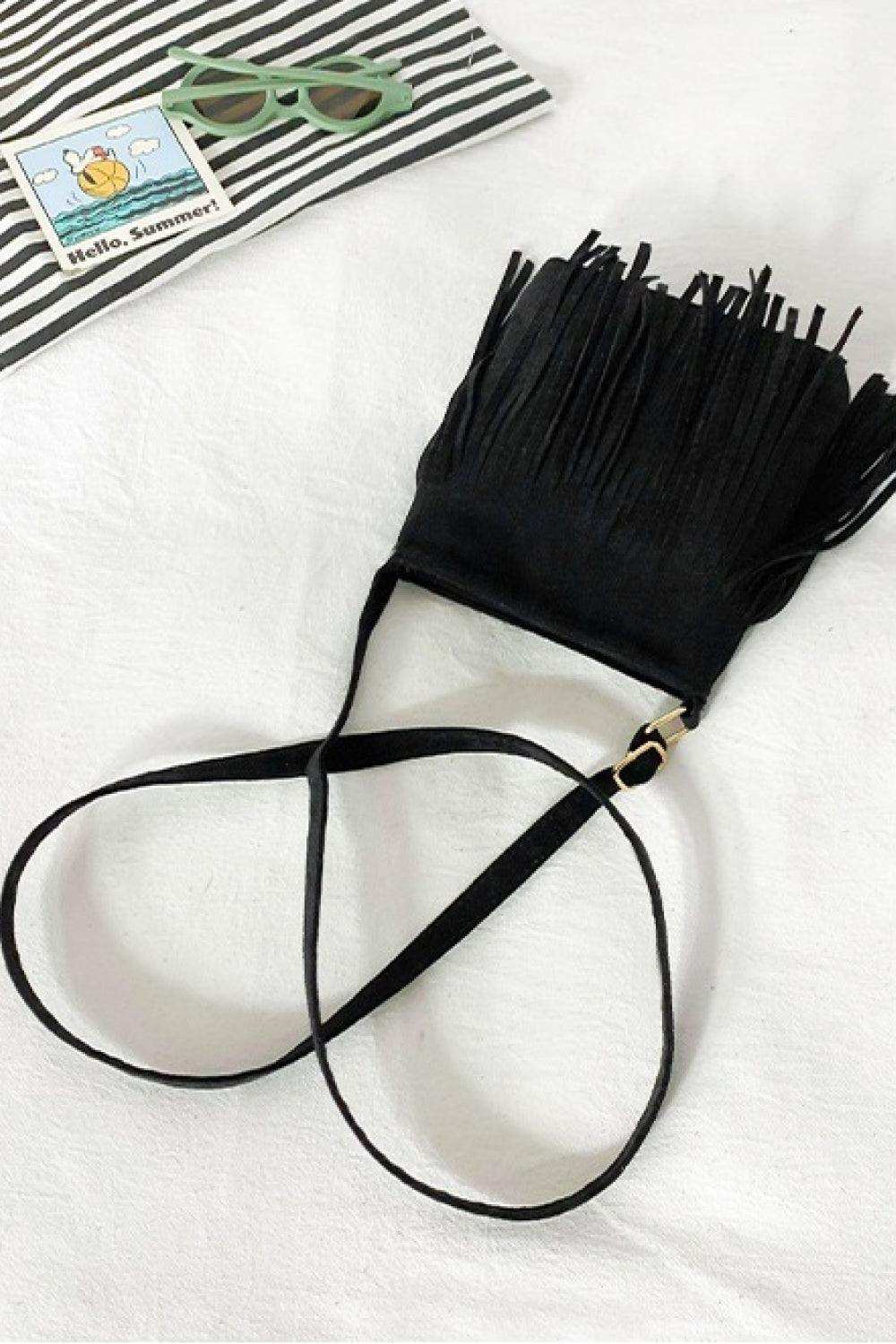 PU Leather Crossbody Bag with Fringe - Trendsi - Flyclothing LLC