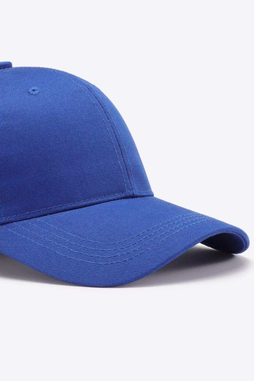 Plain Adjustable Cotton Baseball Cap - Trendsi - Flyclothing LLC