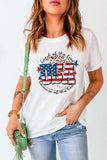 USA Graphic Round Neck Tee - Trendsi - Flyclothing LLC