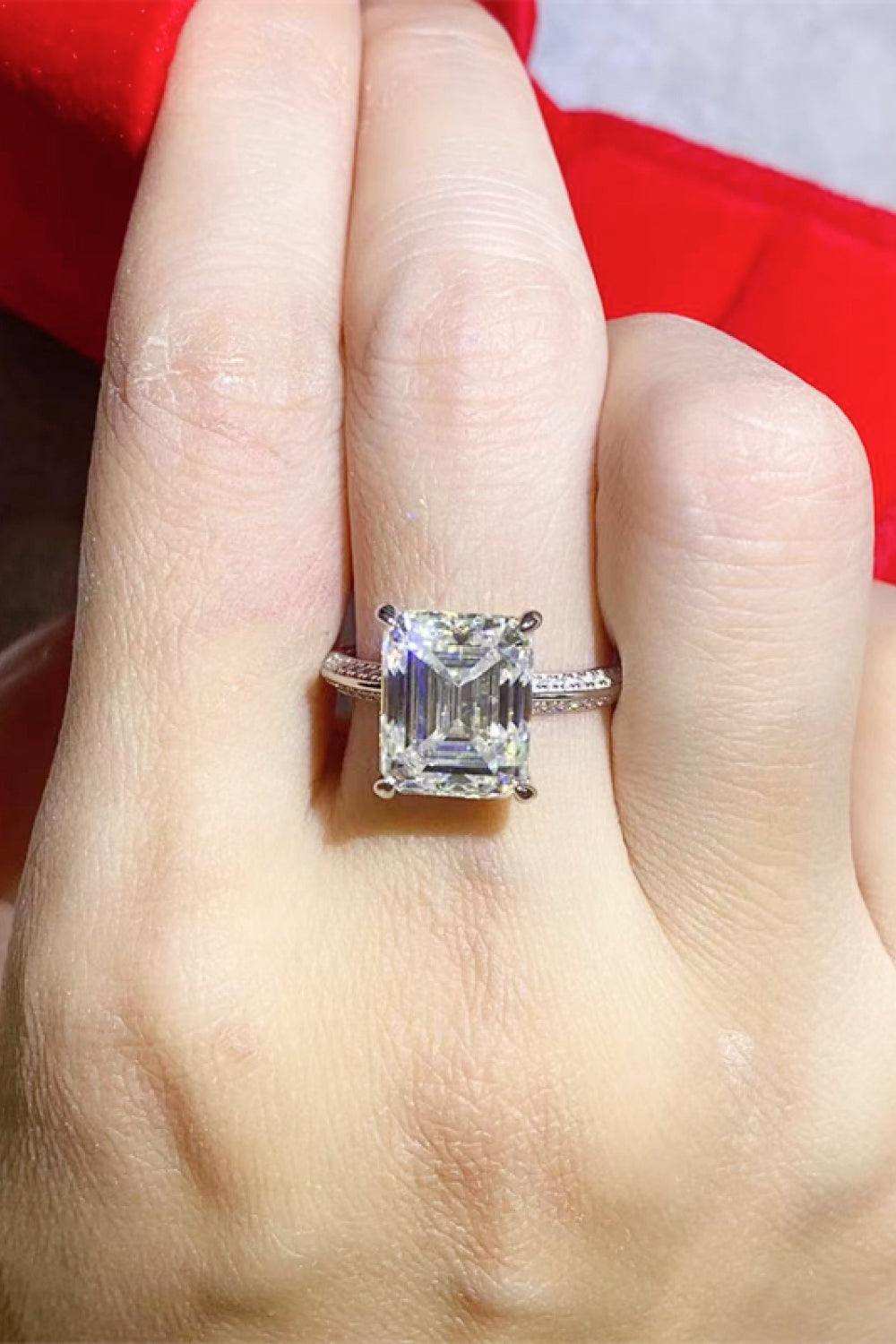 5 Carat Moissanite Platinum-Plated Ring - Trendsi - Flyclothing LLC