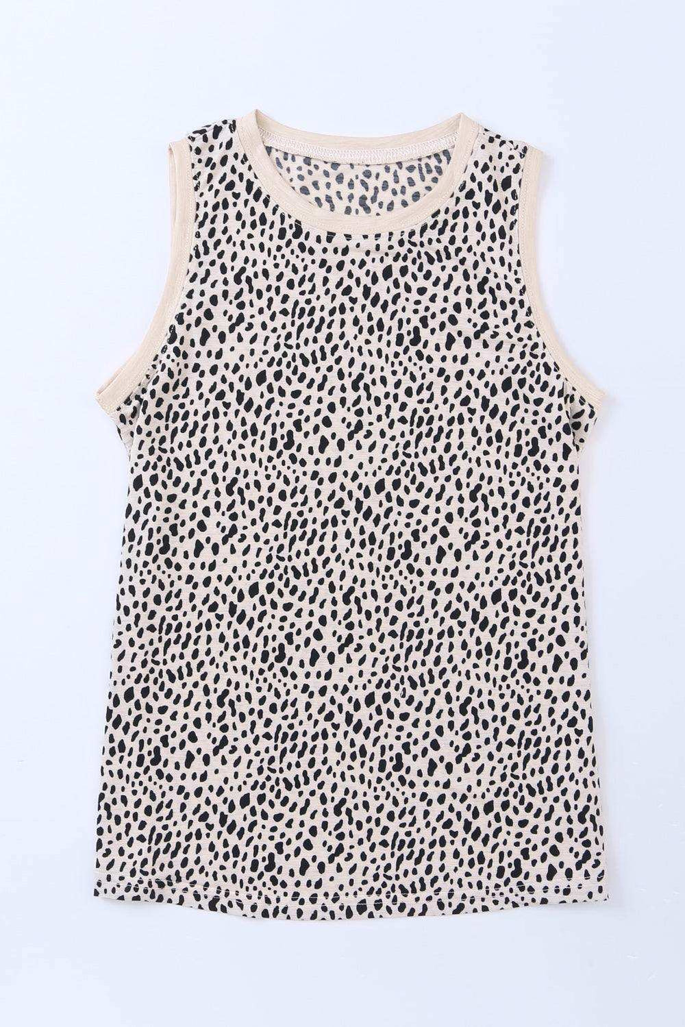 Printed Round Neck Tank - Trendsi - Flyclothing LLC
