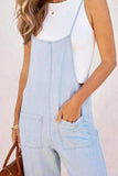 Spaghetti Strap Denim Overalls with Pockets - Trendsi - Flyclothing LLC