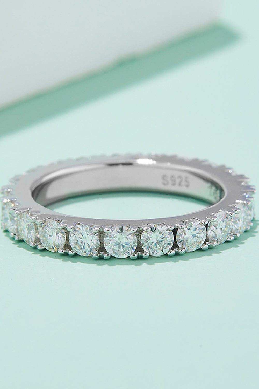 2.3 Carat Moissanite 925 Sterling Silver Eternity Ring - Trendsi - Flyclothing LLC
