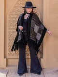 Plus Size Printed Fringe Open Front Outerwear - Trendsi - Flyclothing LLC
