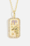 Rhinestone Constellation Pendant Copper Necklace - Trendsi - Flyclothing LLC